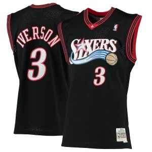 Allen Iverson Elegant Philadelphia 76ers 2000/01 Hardwood Classics Swingman Jersey Black