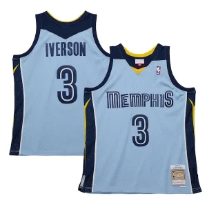 Allen Iverson Memphis Grizzlies 2009/10 Hardwood Classics Swingman Jersey Light Stylish Blue