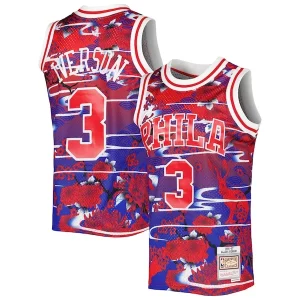 Allen Iverson Philadelphia 76ers 1996/97 Hardwood Classics Lunar New Year Swingman Jersey Red Eye - catching
