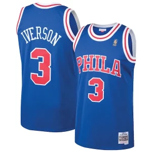 Allen Iverson Philadelphia 76ers 1996/97 Hardwood Classics Throwback Swingman Jersey Royal Premium
