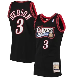 Allen Iverson Philadelphia 76ers 1997/98 Hardwood Fabulous Classics Authentic Jersey Black
