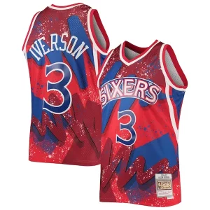 Allen Iverson Philadelphia 76ers Hardwood Classics 1996/97 Trendy Hyper Hoops Swingman Jersey Red