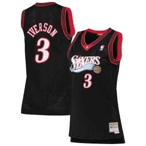 Allen Iverson Philadelphia 76ers Women's 2000/01 Hardwood Fabulous Classics Swingman Jersey Black