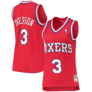 Allen Iverson Philadelphia 76ers Women's 2002/03 Chic Hardwood Classics Swingman Jersey Red