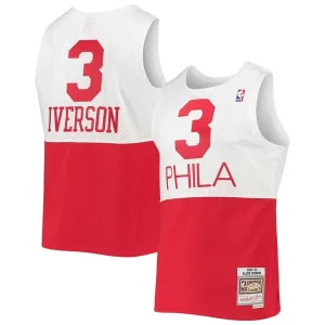 Allen Iverson Philadelphia Eye - catching 76ers 2003/2004 Hardwood Classics Swingman Jersey White/Red