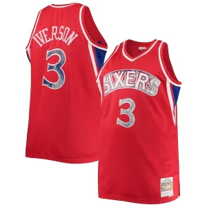 Allen Iverson Premium Philadelphia 76ers Big & Tall 1996/97 NBA 75th Anniversary Diamond Swingman Jersey Red