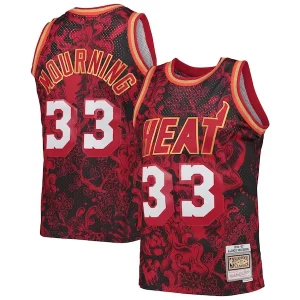 Alonzo Mourning Miami Heat Hardwood Classics 1996/97 Lunar New Year Swingman Eye - catching Jersey Red