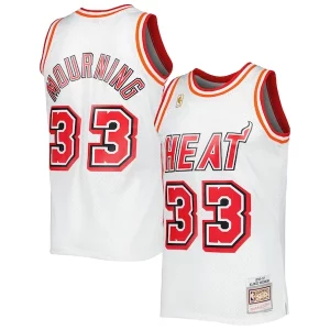 Alonzo Mourning Miami Heat Hardwood Unique Classics Swingman Jersey White