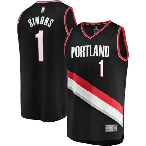 Anfernee Simons Portland Trail Blazers Youth Fast Break Player Jersey Icon Edition Chic Black