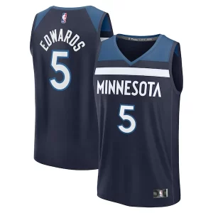 Anthony Edwards Minnesota Timberwolves Fast Break Replica Player Jersey Icon Edition Navy Elegant