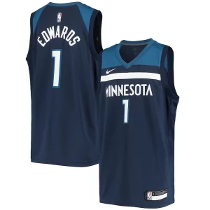 Anthony Edwards Minnesota Timberwolves Nike Elegant Youth 2020/21 Swingman Jersey Icon Edition Navy