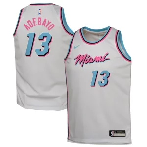 Bam Adebayo Miami Heat Nike Youth 2024/25 Swingman Player Jersey City Unique Edition White