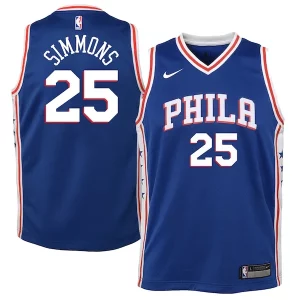 Ben Simmons Philadelphia 76ers Nike Youth Swingman Jersey Royal Icon Unique Edition/White
