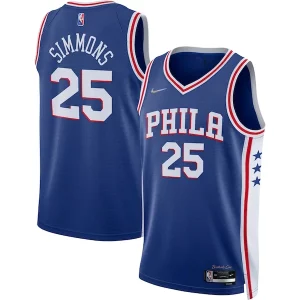 Ben Simmons Philadelphia 76ers Unique Nike 2021/22 Diamond Swingman Jersey Icon Edition Royal