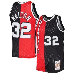 Bill Walton Portland Trail Blazers Hardwood Classics 1976/77 Split Gorgeous Swingman Jersey Red/Black