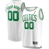 Boston Celtics 2024 NBA Finals Champions Stylish Custom Fast Break Jersey White Association Edition