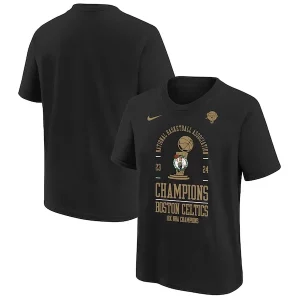 Boston Celtics Elegant Nike Youth 18 Time NBA Finals Champions Locker Room T Shirt Black