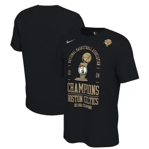 Boston Celtics Nike 18 Time NBA Finals Unique Champions Locker Room T Shirt Black