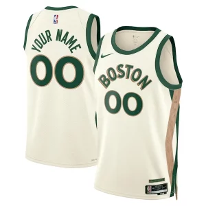 Boston Celtics Nike Unisex 2023/24 Custom Swingman Jersey White City Elegant Edition