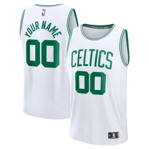 Boston Celtics Fast Break Fabulous Custom Jersey Association Edition White/Kelly Green/Black