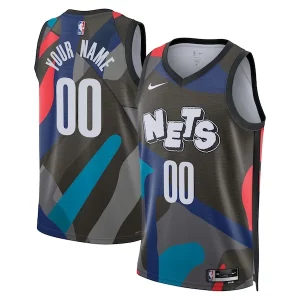 Brooklyn Nets Nike Unisex 2023/24 Eye - catching Custom Swingman Jersey Black City Edition