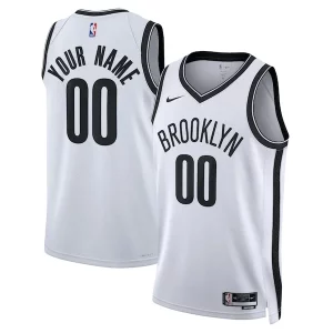 Brooklyn Nets Nike Unisex Fabulous Swingman Custom Jersey White Association Edition
