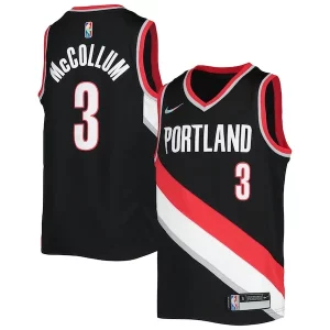 C.J. McCollum Fabulous Portland Trail Blazers Nike Youth 2021/22 Diamond Swingman Jersey Icon Edition Black