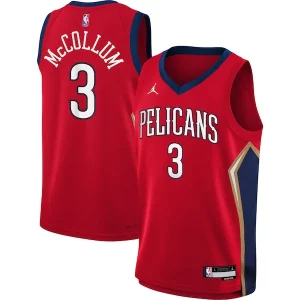 C.J. McCollum New Orleans Pelicans Jordan Brand Youth Swingman Jersey Statement Edition Eye - catching Red