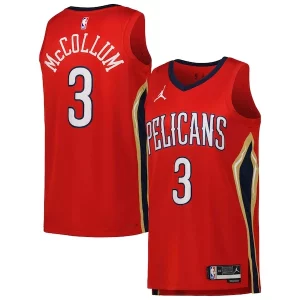 CJ McCollum New Orleans Pelicans Jordan Brand Unisex Swingman Jersey Premium Statement Edition Red