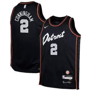 Cade Cunningham Detroit Pistons Nike Fabulous Youth Swingman Replica Jersey City Edition Black