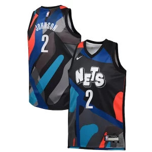 Cameron Johnson Brooklyn Stylish Nets Nike Youth Swingman Replica Jersey City Edition Black