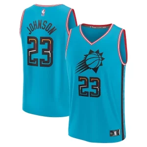 Cameron Johnson Phoenix Suns Youth 2022/23 Fast Unique Break Jersey City Edition Turquoise