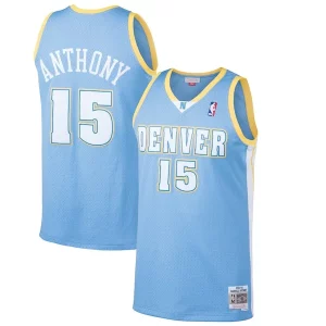Carmelo Anthony Denver Fabulous Nuggets Hardwood Classics Swingman Jersey Light Blue
