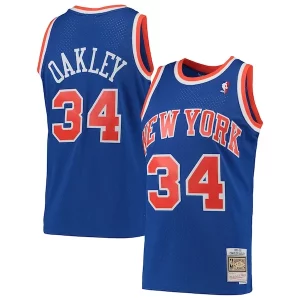 Charles Oakley New York Fabulous Knicks Hardwood Classics Swingman Jersey Blue