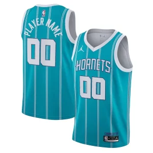 Charlotte Trendy Hornets Jordan Brand 2020/21 Swingman Custom Jersey Icon Edition Teal