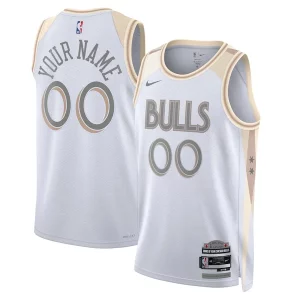 Chicago Bulls Nike Unisex 2024/25 Custom Swingman Jersey Gorgeous City Edition White