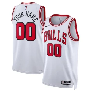 Chicago Bulls Nike Unisex Swingman Custom Jersey White Eye - catching Association Edition