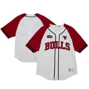 Chicago Bulls Practice Day Baseball Jersey White Trendy