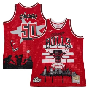 Chicago Bulls x Tats Cru Hardwood Classics Fashion Chic Jersey Red