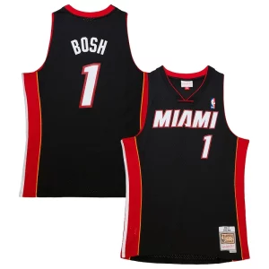 Chris Bosh Miami Gorgeous Heat Hardwood Classics Swingman Jersey Black