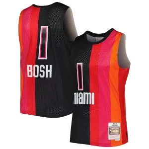 Chris Bosh Miami Heat Hardwood Fabulous Classics 2011/12 Split Swingman Jersey Black/Red