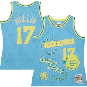 Chris Mullin Golden State Warriors 1993/94 Swingman Fabulous Sidewalk Sketch Jersey Light Blue