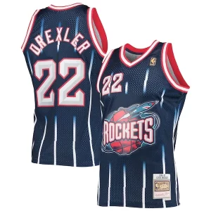 Clyde Drexler Houston Rockets Fabulous 1996/97 Hardwood Classics Swingman Jersey Navy