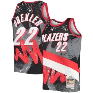 Clyde Drexler Portland Trail Blazers Hardwood Classics 1991/92 Elegant Hyper Hoops Swingman Jersey Black