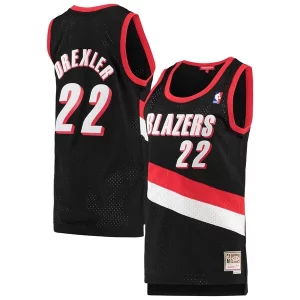 Clyde Drexler Portland Trail Gorgeous Blazers Women's 1991/92 Hardwood Classics Swingman Jersey Black