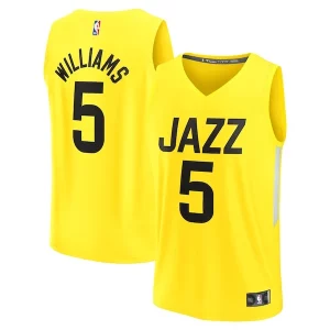Cody Williams Utah Jazz Gorgeous Youth 2024 NBA Draft Fast Break Player Jersey Icon Edition Yellow