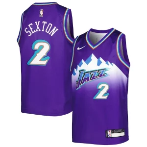 Collin Sexton Utah Jazz Nike Youth 2022/23 Swingman Jersey Stylish City Edition Purple