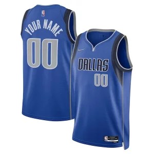 Dallas Mavericks Nike 2021/22 Diamond Swingman Custom Jersey Icon Gorgeous Edition Blue