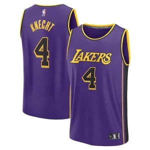 Dalton Knecht Los Angeles Lakers Fast Premium Break Replica Player Jersey Statement Edition Purple