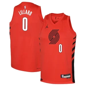 Damian Chic Lillard Portland Trail Blazers Jordan Brand Youth Swingman Jersey Statement Edition Red
